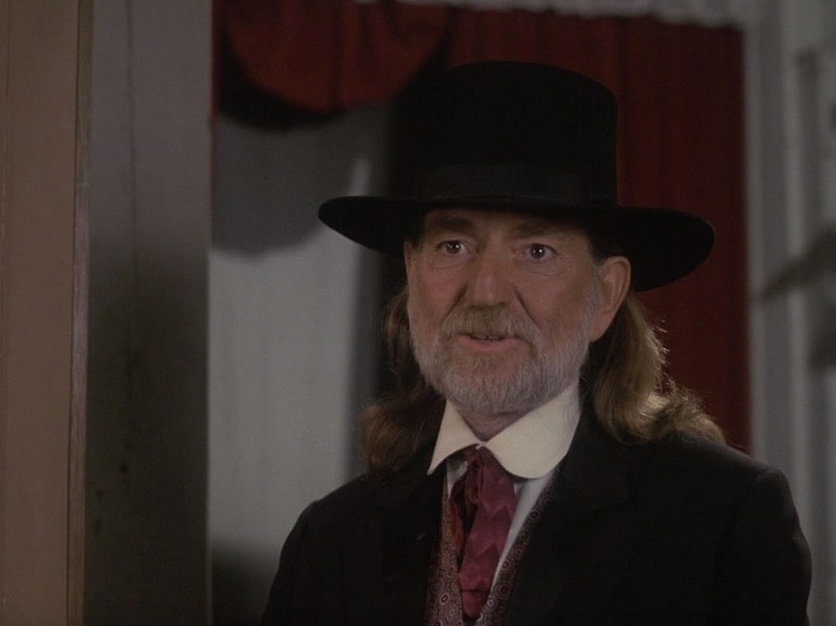Willie Nelson's stills in the movie Stagecoach